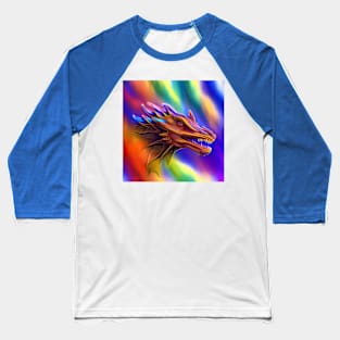 Aurora Borealis Rainbow Dragon Baseball T-Shirt